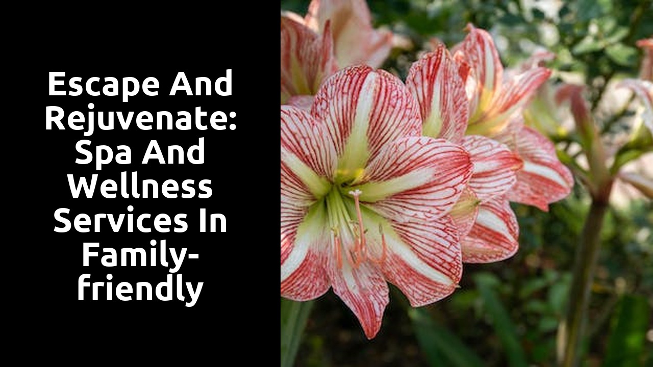 Escape and Rejuvenate: Spa and Wellness Services in Family-friendly Villas
