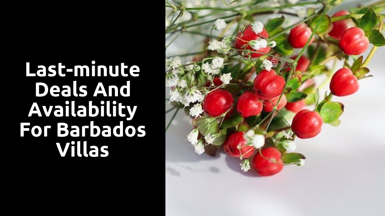 Last-minute deals and availability for Barbados villas