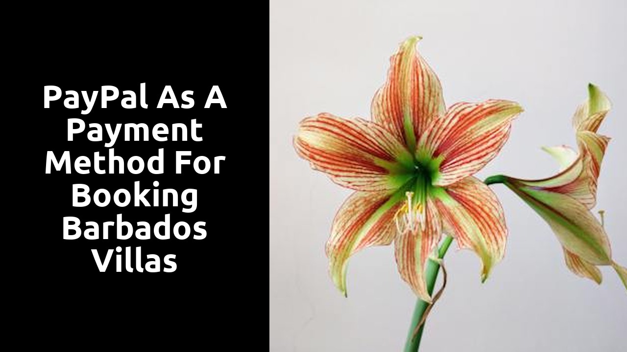 PayPal as a payment method for booking Barbados villas